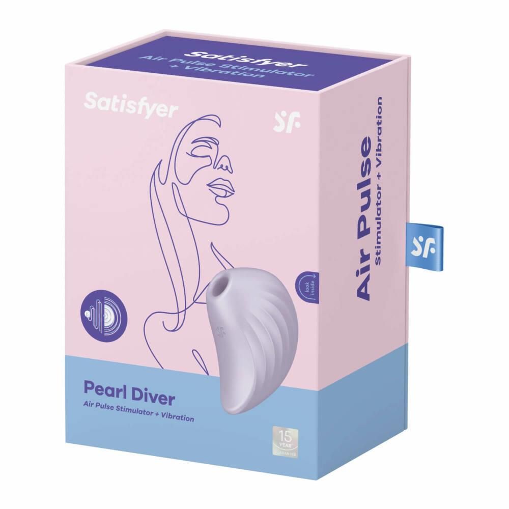 Вакуумный стимулятор клитора с вибрацией Satisfyer Pearl Diver (сиреневый)