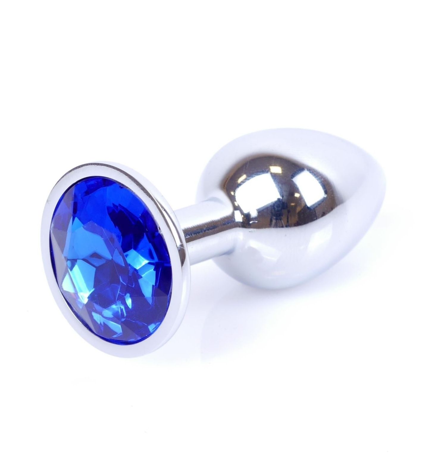 Korek analny MyLove Toys Jewelry Silver Plug, 7 cm (niebieski)