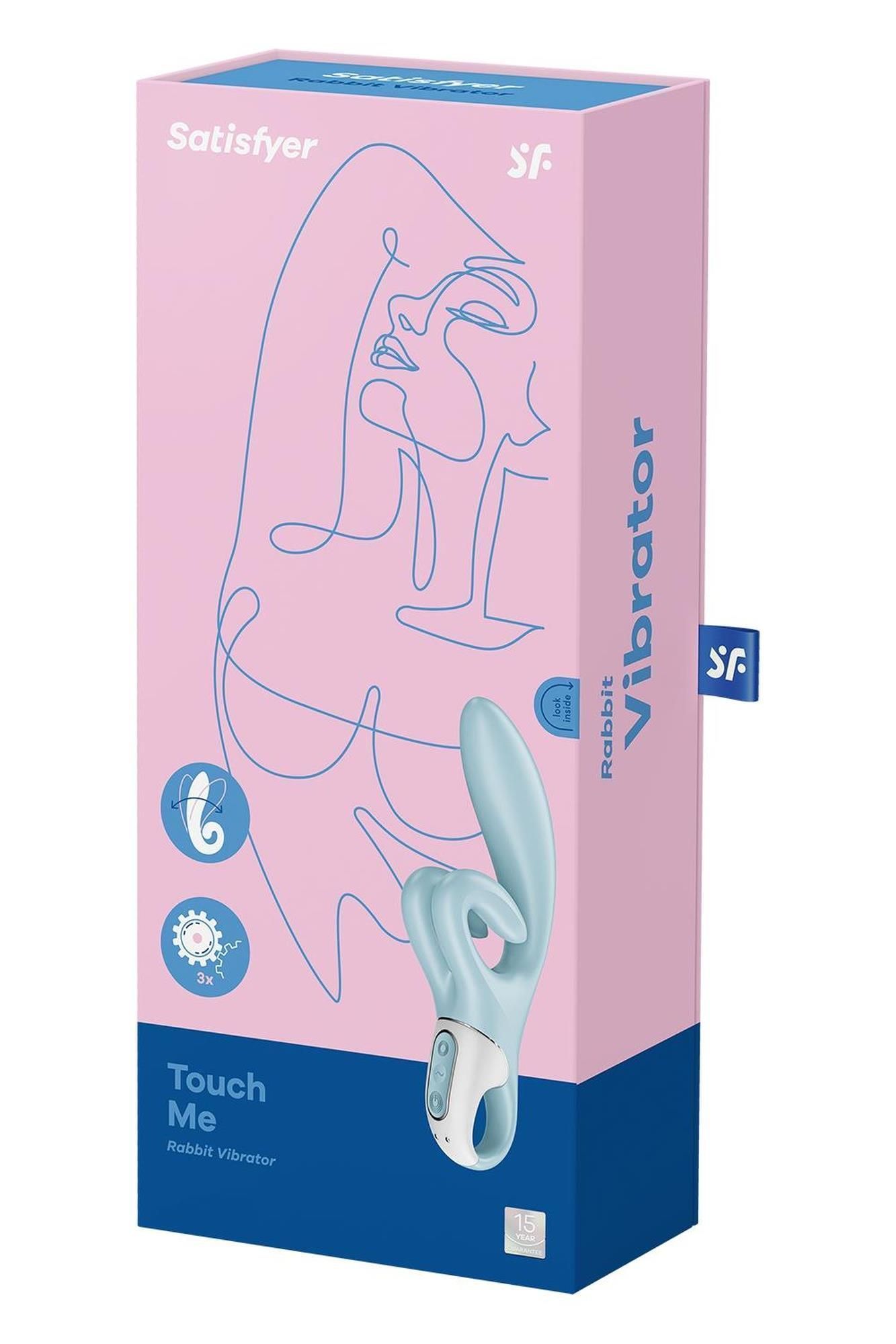 Królik wibrator Satisfyer Touch Me, 20 cm (niebieski)
