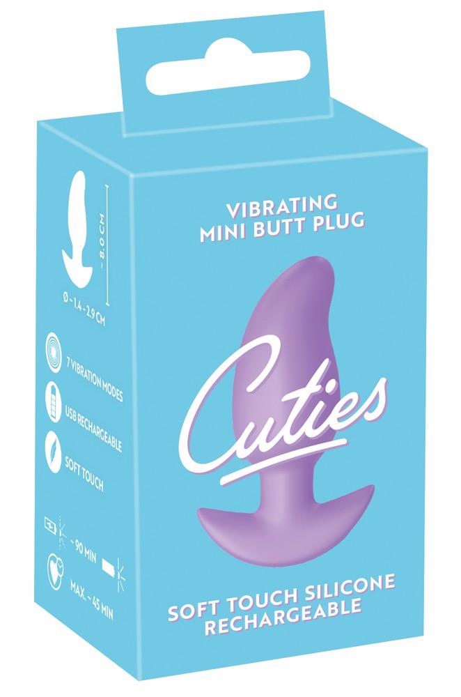 Korek analny Cuties Mini Butt Plug, 8 cm (fioletowy)
