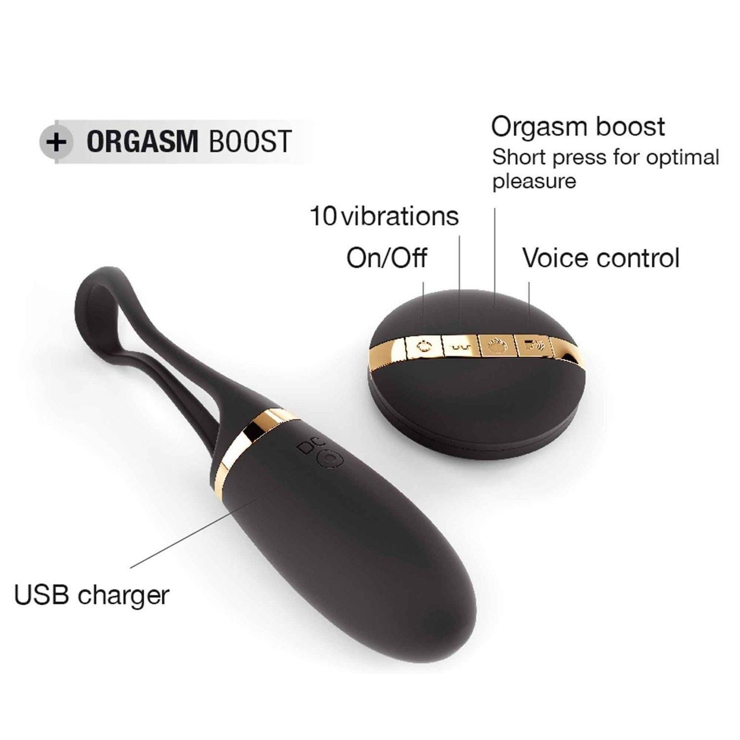 Виброяйцо Dorcel Secret Delight Gold, 12,5 см (чёрный)