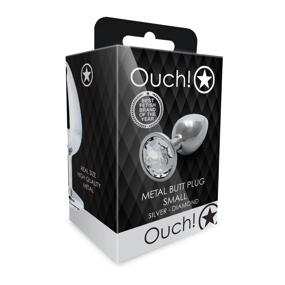 Korek analny Ouch! Round Gem S, 6.2 cm (przezroczysty)