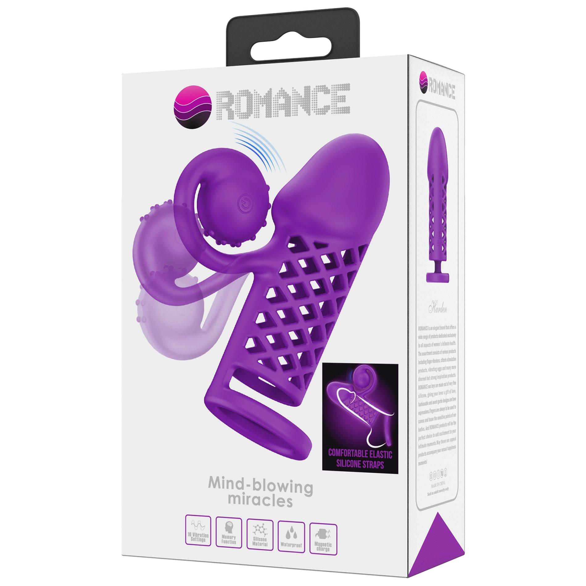 Насадка на пенис Romance Mind-blowing, 12.8 см (фиолетовый)