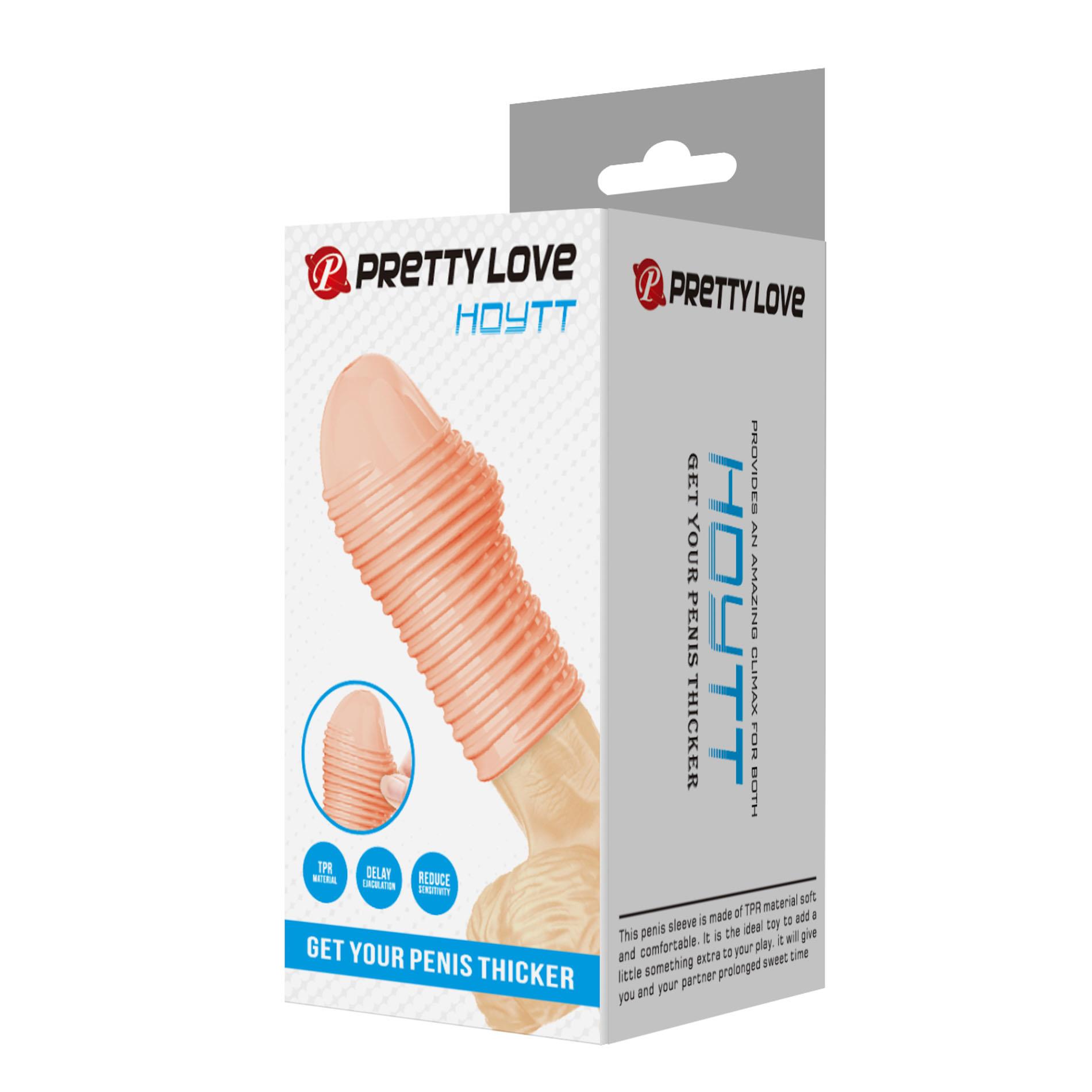 Насадка на пенис Pretty Love Penis Sleeve Hoytt, 9 см (телесный)