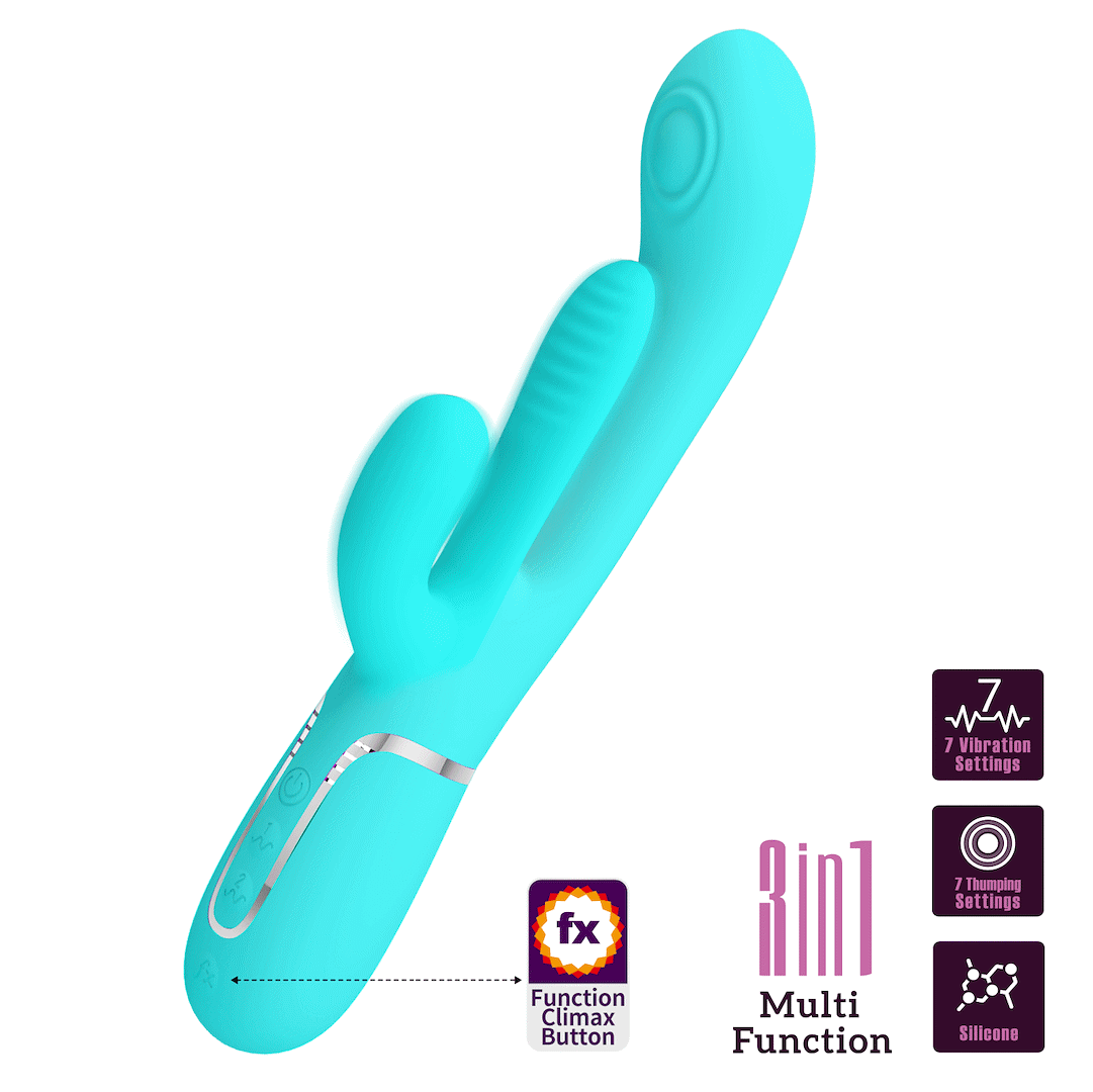 Вибратор Pretty Love Twinkled Tenderness Shonia, 22.2 см (бирюзовый)