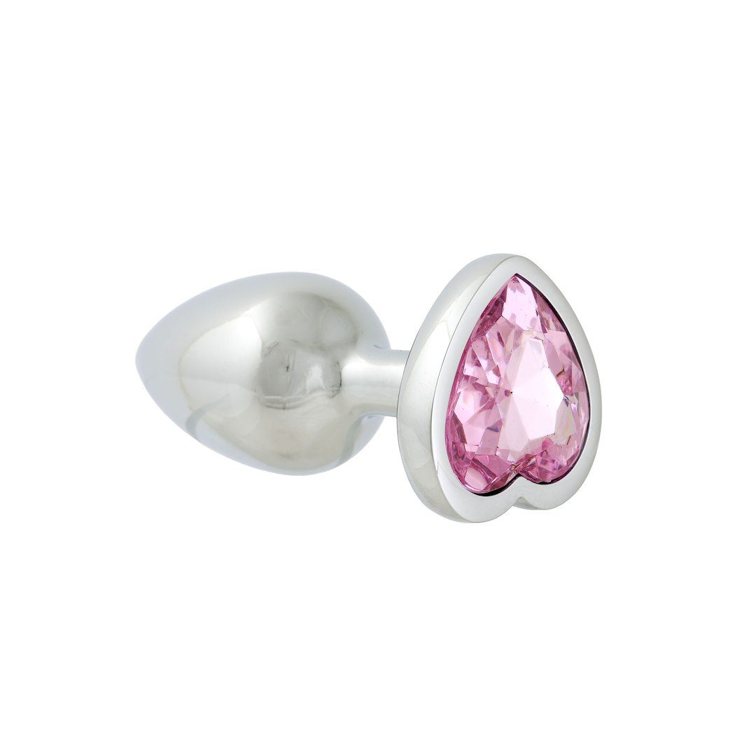 Korek analny z kryształkiem Simply Pleasure S, 7 cm (jasnoróżowy)
