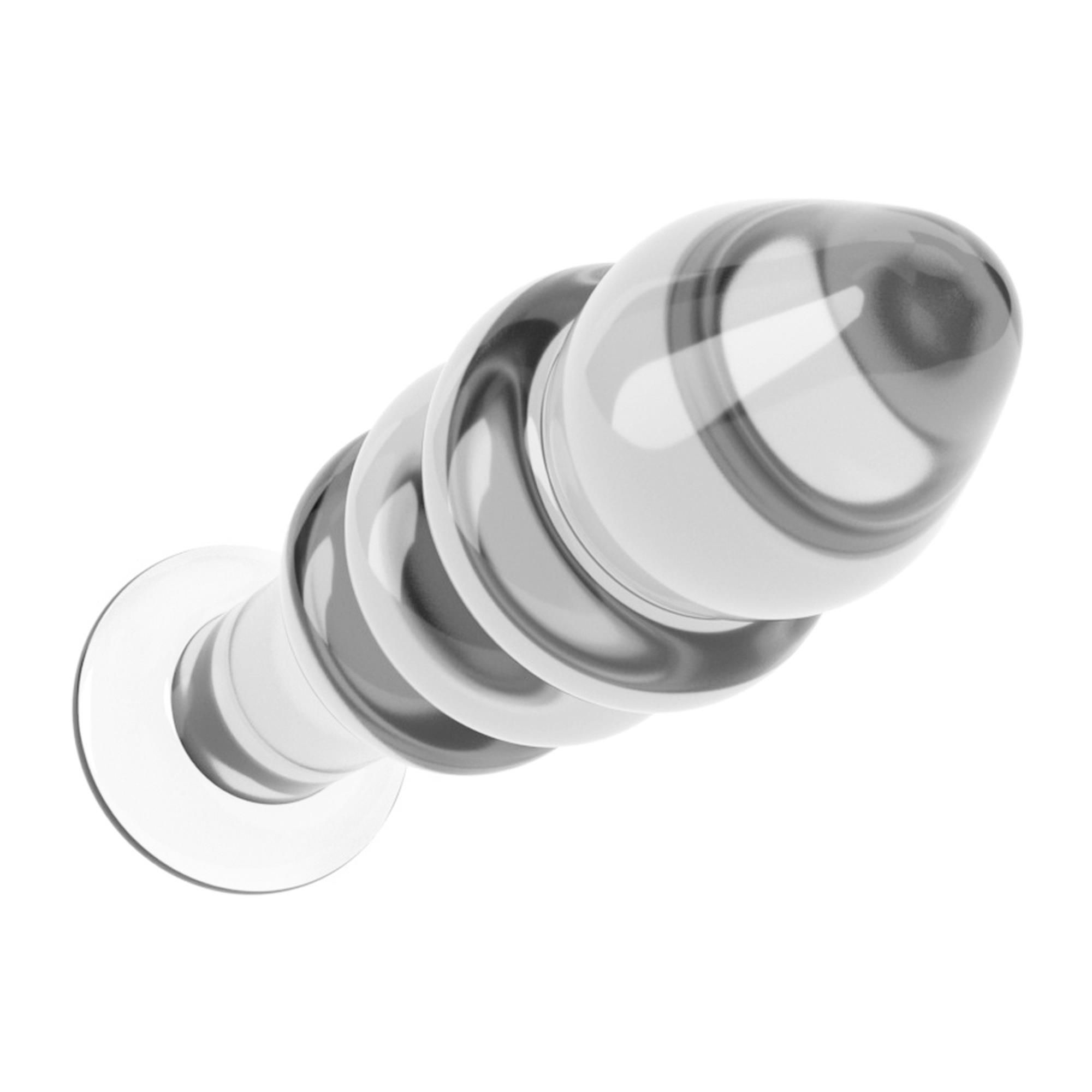 Стеклянный анальный фаллоимитатор LoveToy Glass Romance, 14 см (прозрачный)