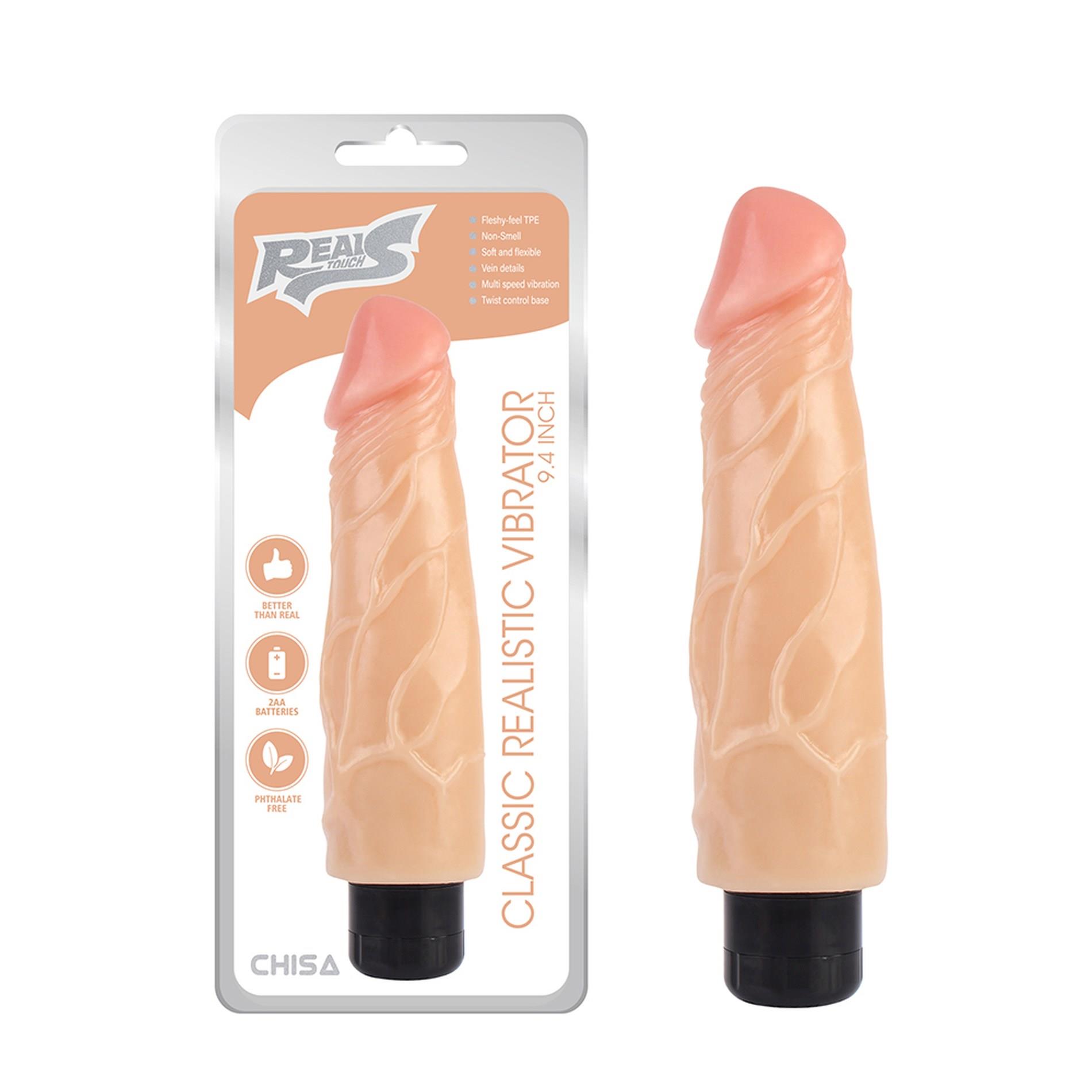 Вибратор Real Touch S Classic Realistic Vibrator 9.4 Inch, 23.8 см (телесный)