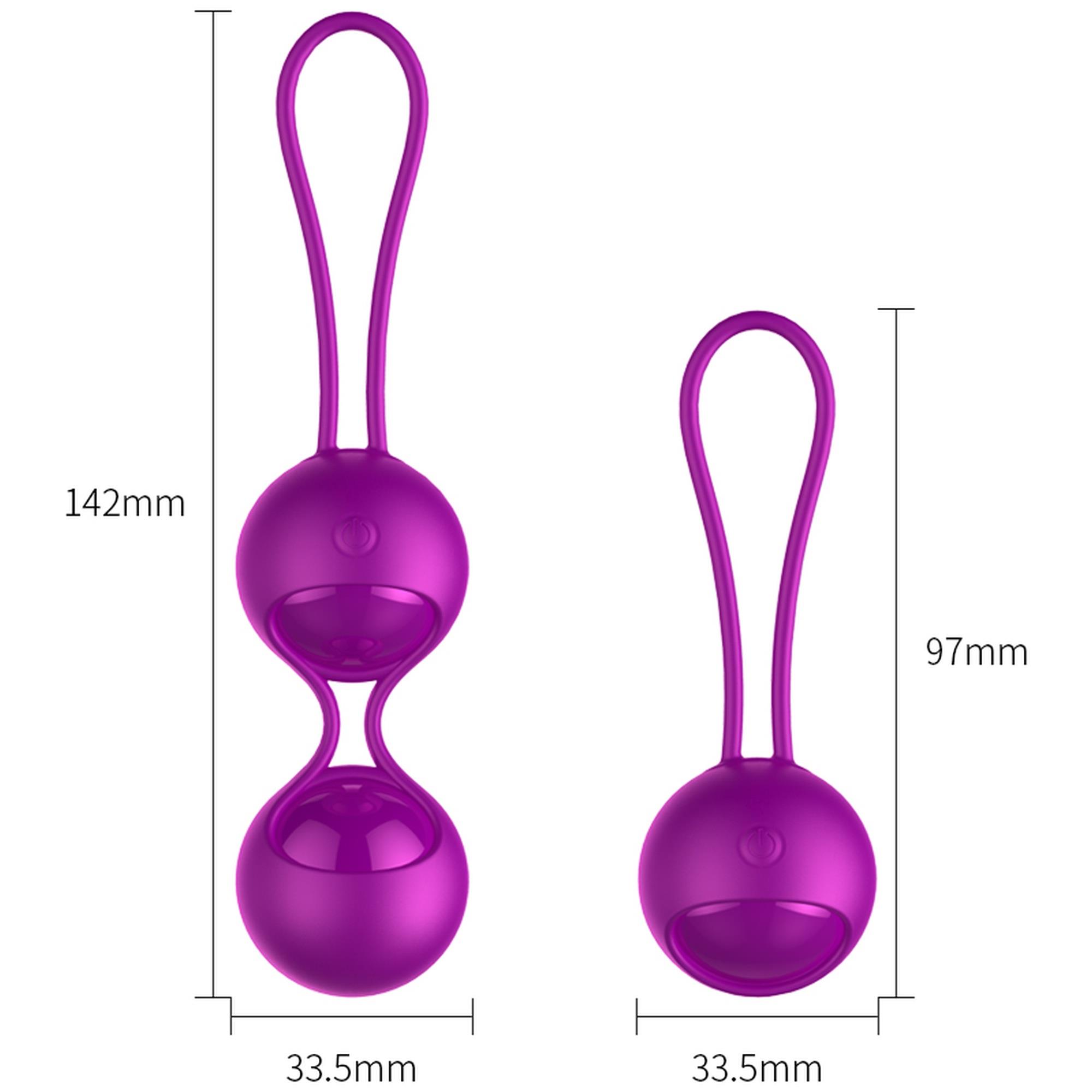Вагинальные шарики B - Series Fox Kegel Balls Set (фиолетовый)