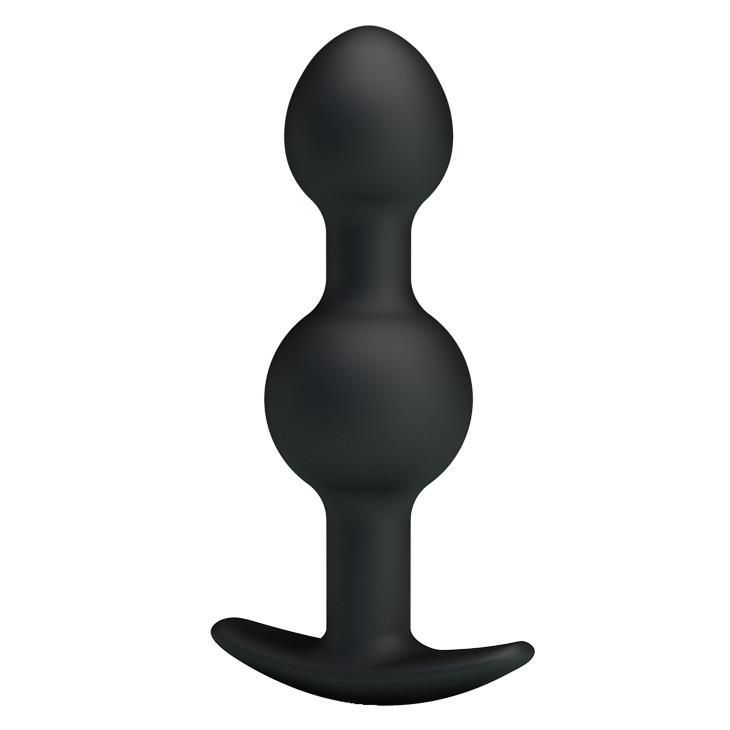 Анальна пробка Pretty Love silicone Anal balls, 10,4 см (чорний)