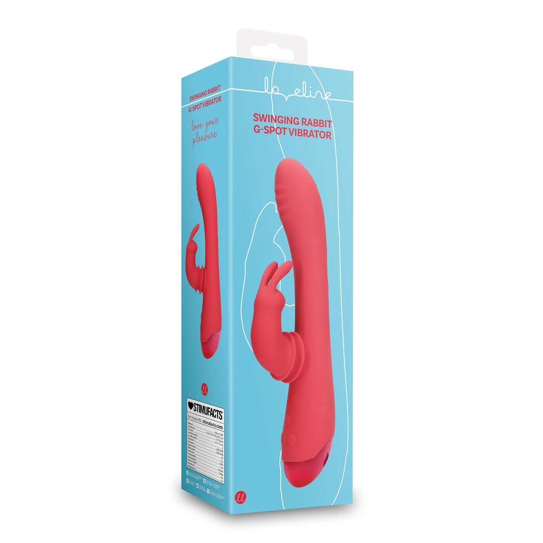 Вибратор-кролик Loveline Brighto Red, 22.5 см (красный)