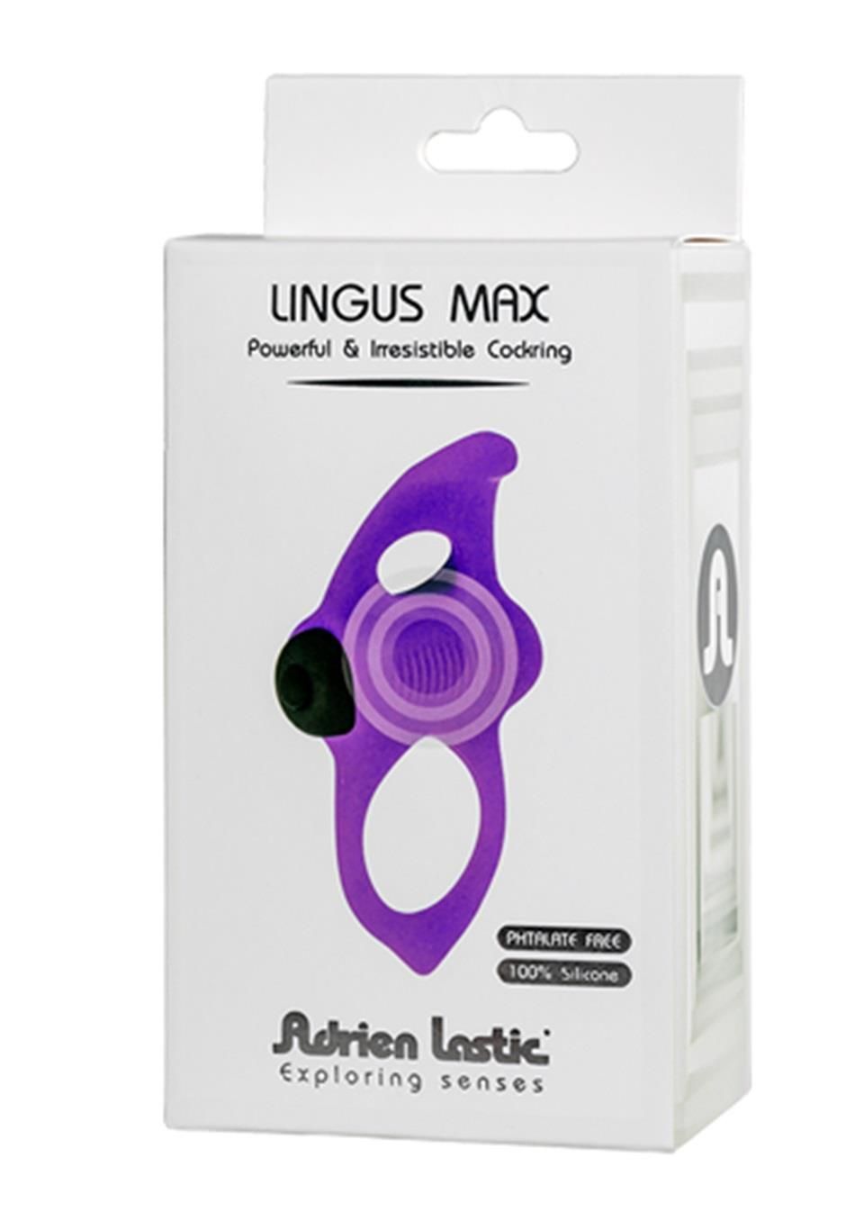 Эрекционное виброкольцо Adrien Lastic Lingus Max, 9.5 см (фиолетовый)