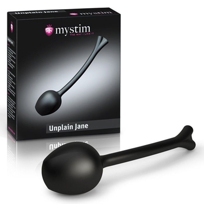 Вагинальные шарики Mystim Unplain Jane, 14,3 см (черный)