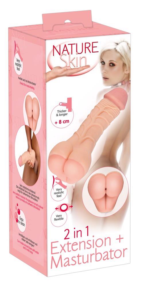 Мастурбатор Nature Skin 2in1 Extension (тілесний)