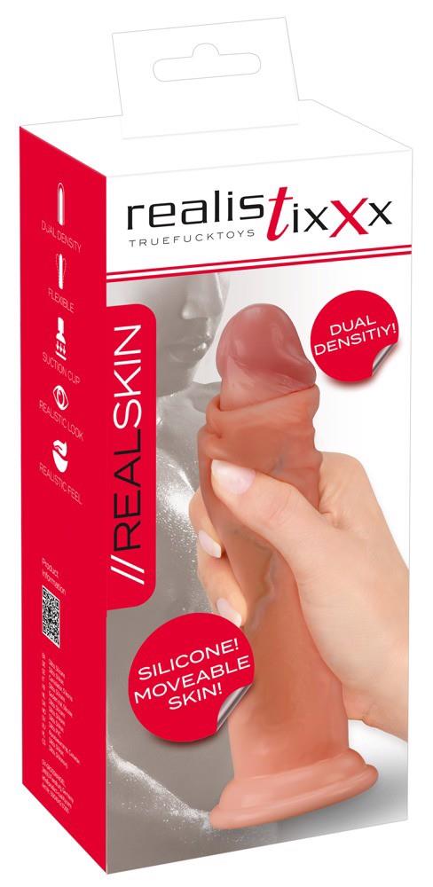 Dildo Realistixxx Moveable Ski, 20.5 cm (w kolorze cielistym)