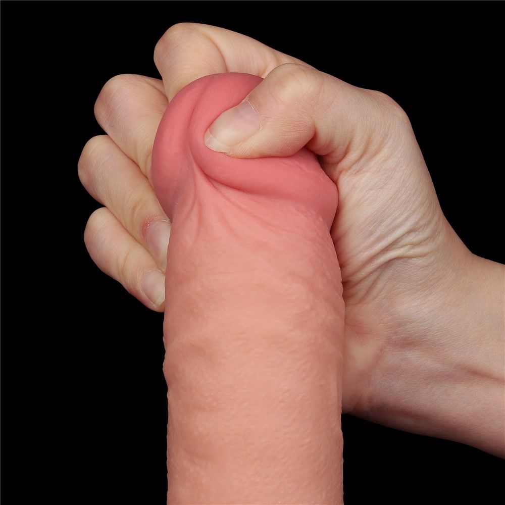 Фаллоимитатор Sliding-Skin Dual Layer Dong 9.5'', 24 см (телесный)