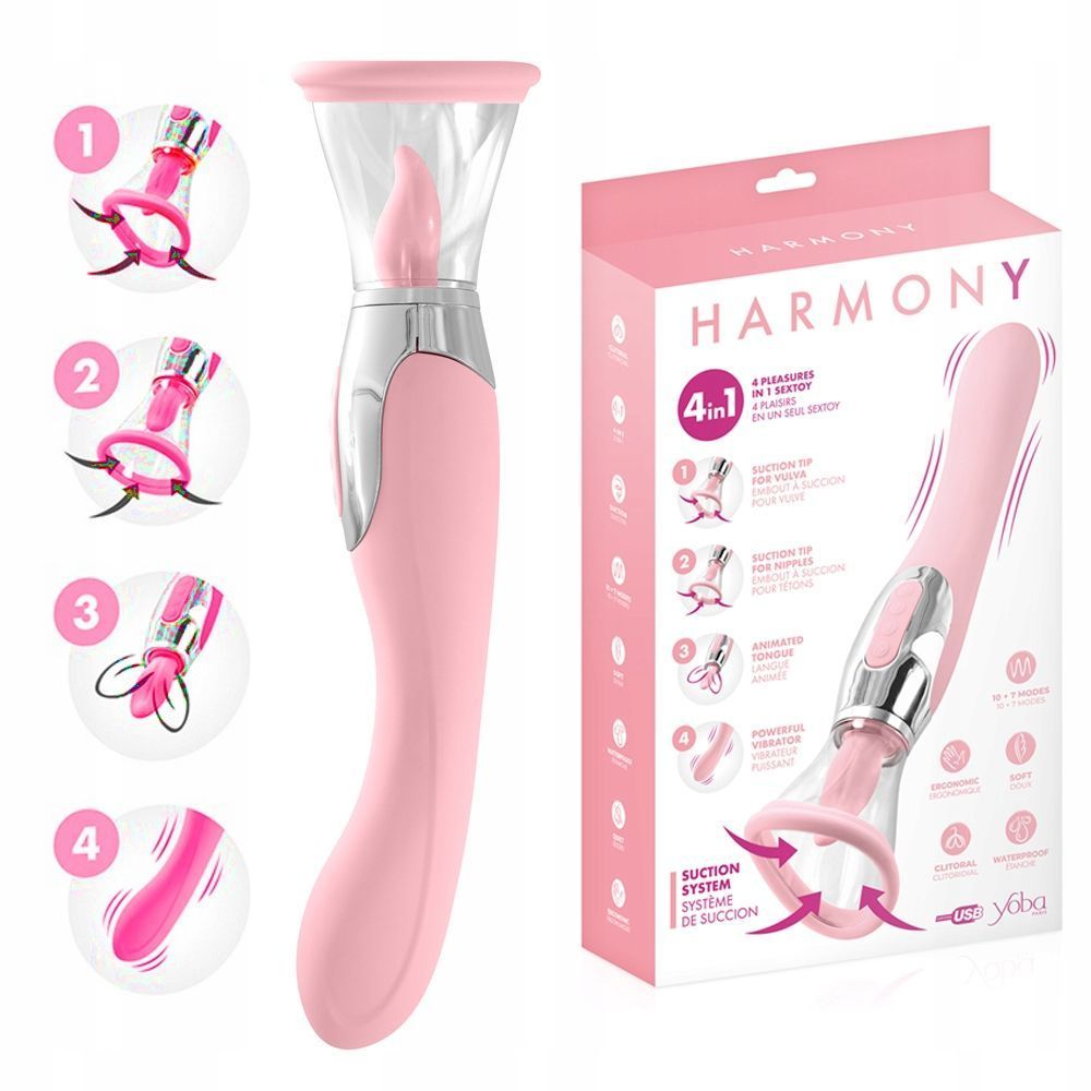 Вибратор YOBA Harmony Rose, 22,5 см (розовый)