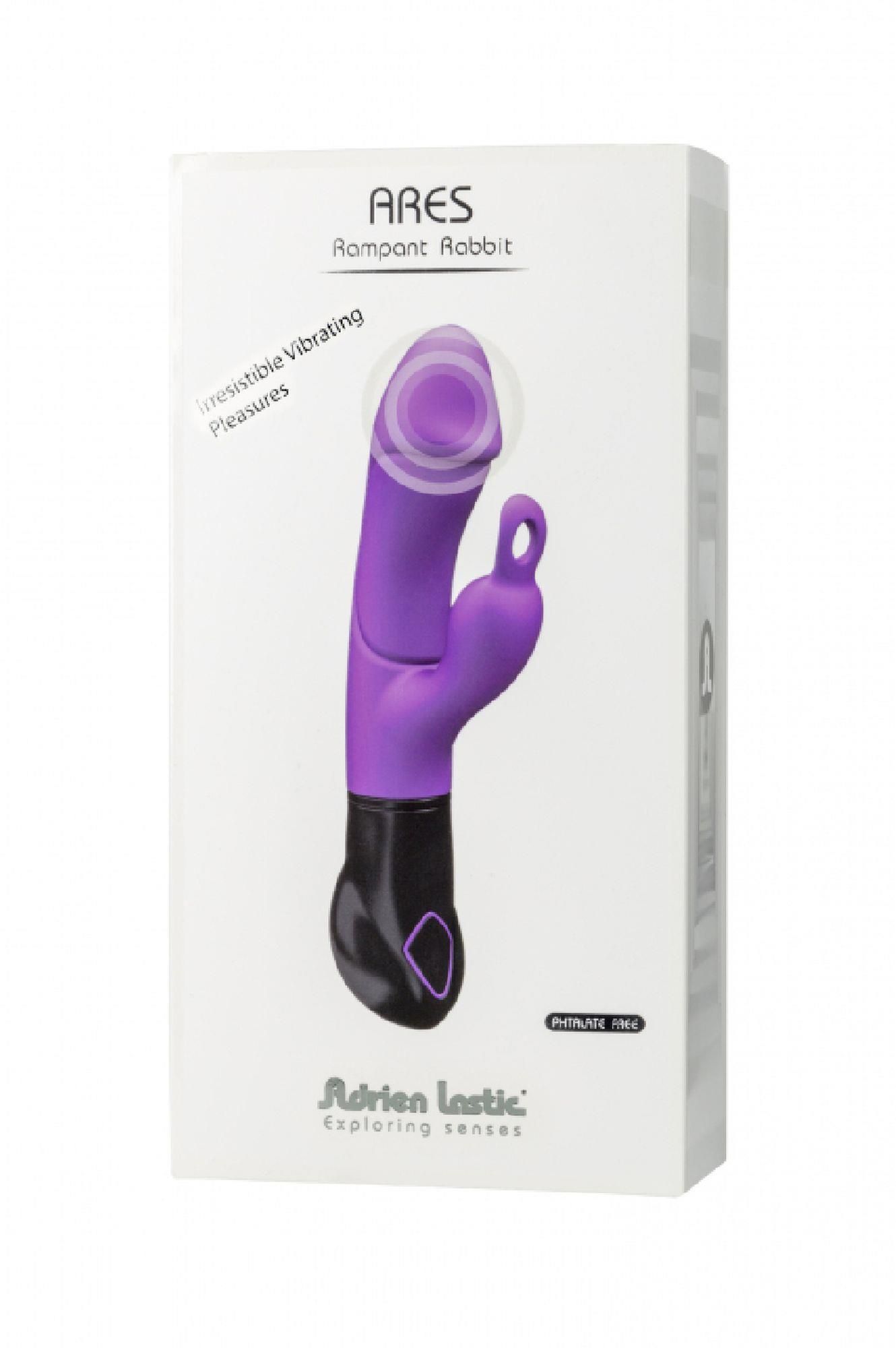 Вибратор-кролик Adrien Lastic Ares, 19.8х см (фиолетовый)
