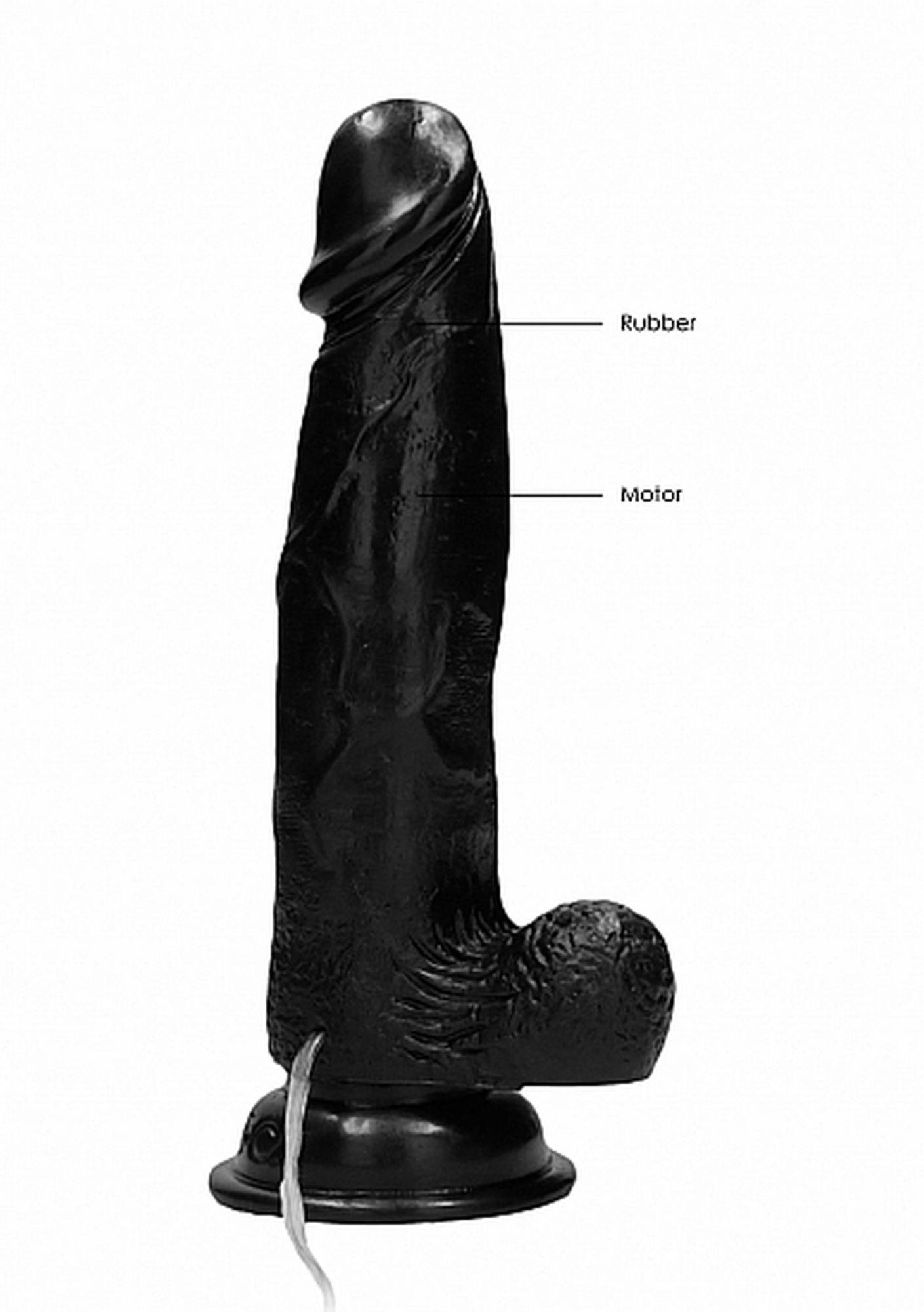 Вибратор RealRock Cock 8", 20 см (черный)