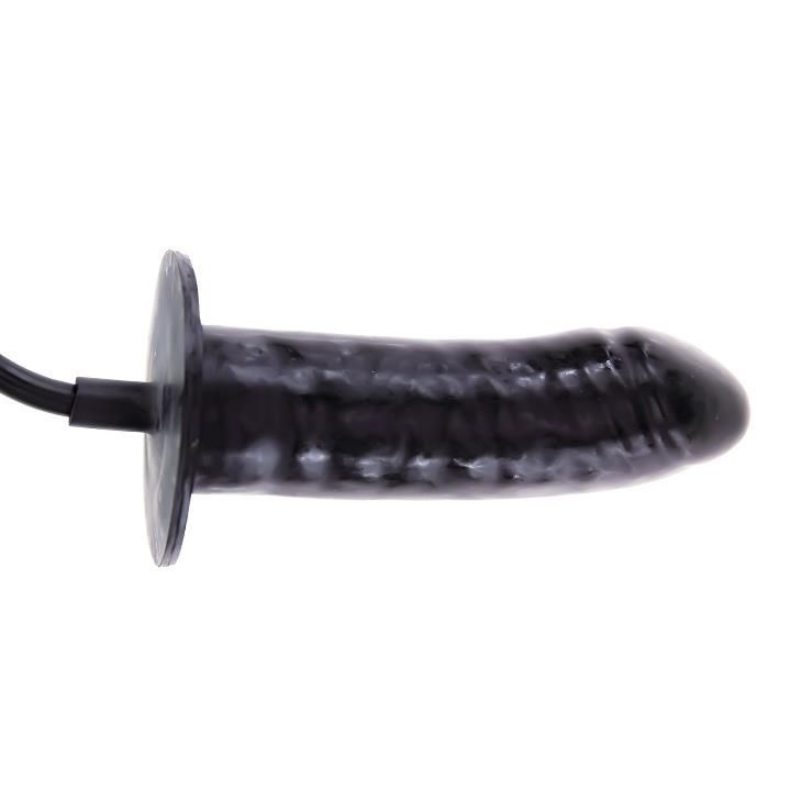 Анальный вибратор Baile Bigger Joy Inflatable Penis, 16 см (черный)