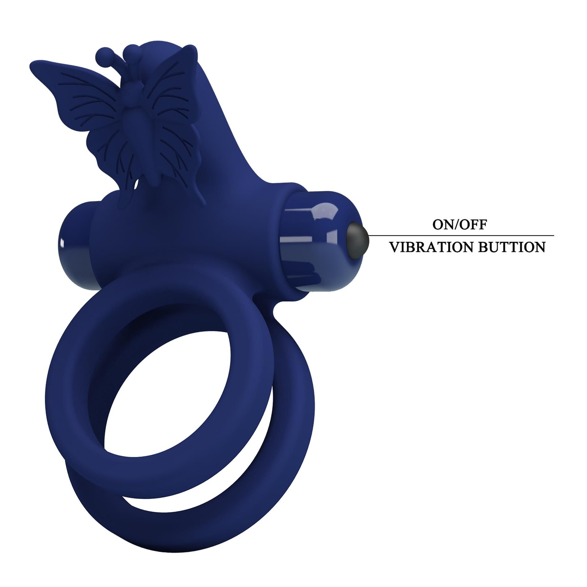 Виброкольцо Pretty Love Passionate Ring (синий)