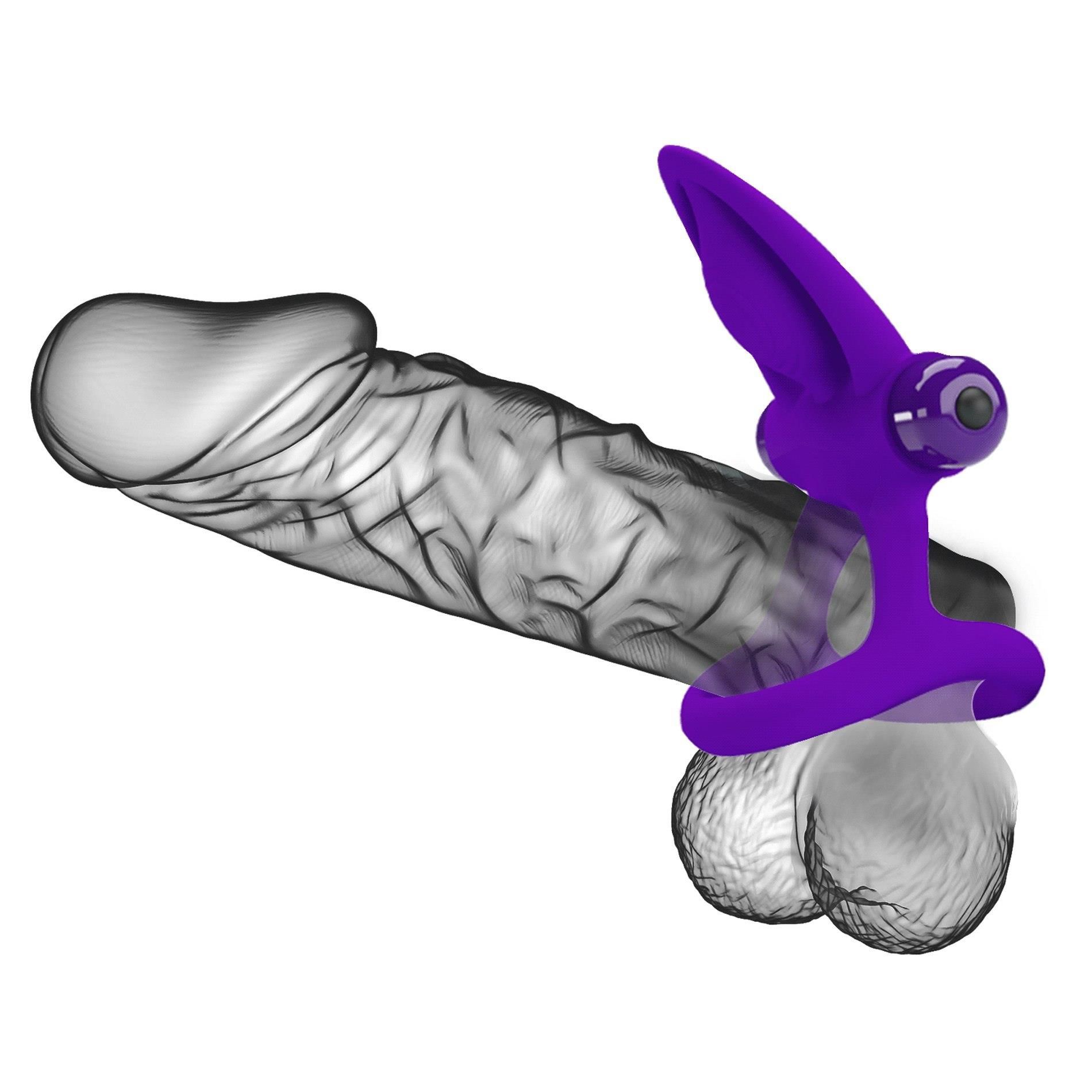Эрекционное кольцо Pretty Love Vibration Cock Ring, 9,9 см (фиолетовый)