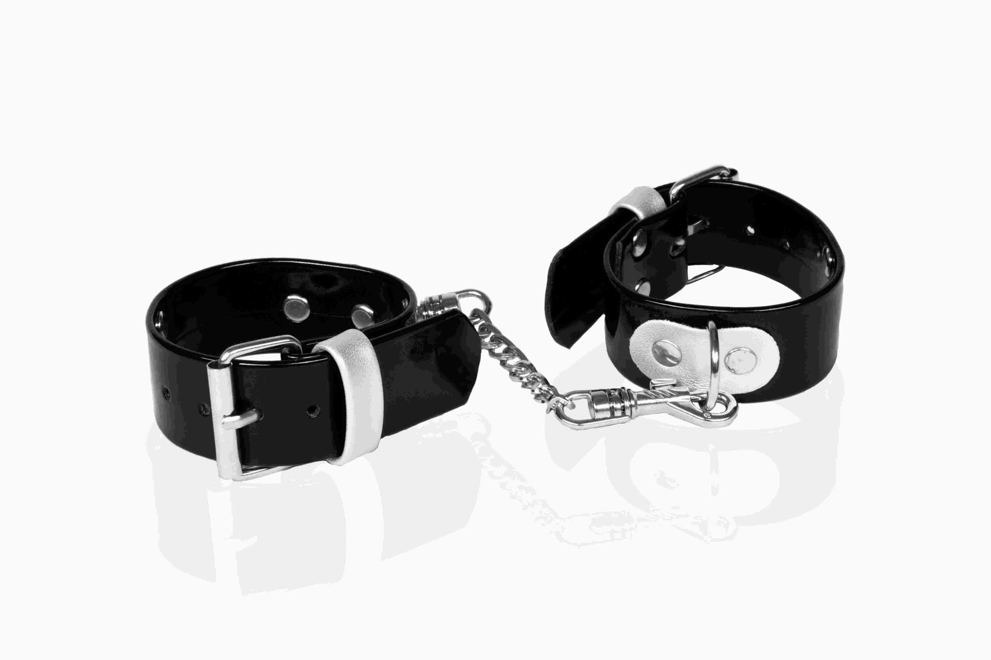 Kajdanki Whips Collections lakier (czarny)