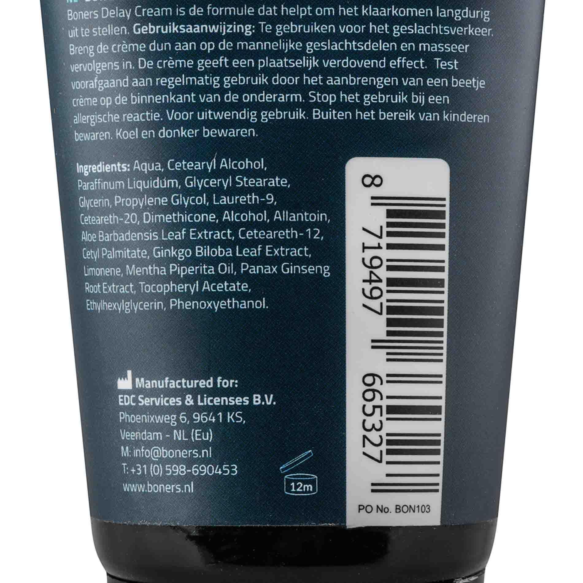 Krem przedłużający Boners Delay Cream, 100 ml