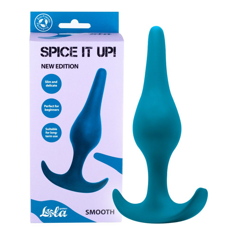 Анальна пробка Lola Games Plug Smooth Aquamarine, 12.5 см (синій)