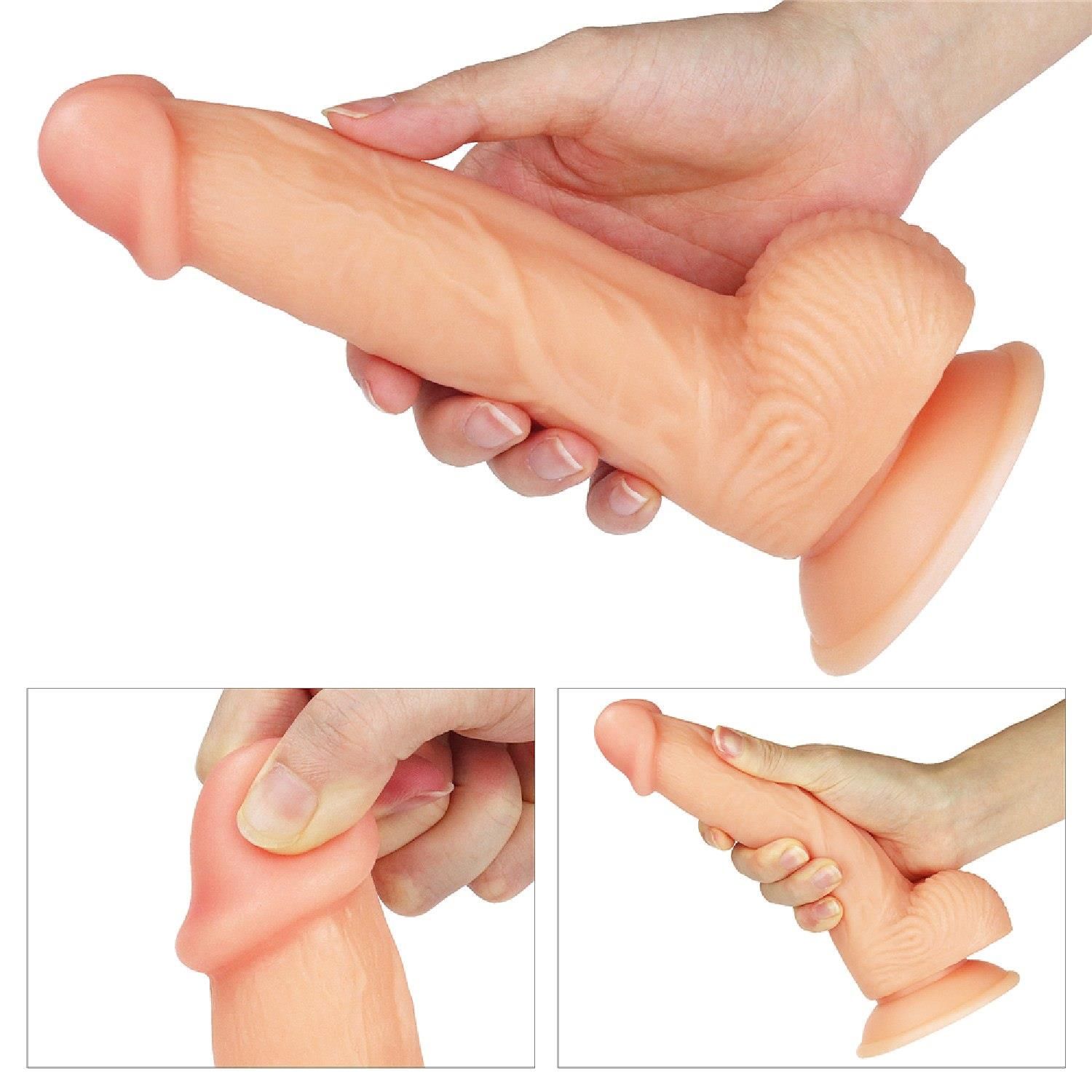Фаллоимитатор реалистичный LoveToy The Ultra Soft Dude, 20 см (телесный)