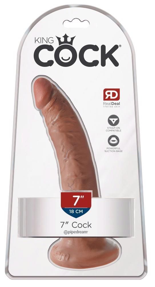 Фаллоимитатор King Cock 7", 20.5 см (телесный)