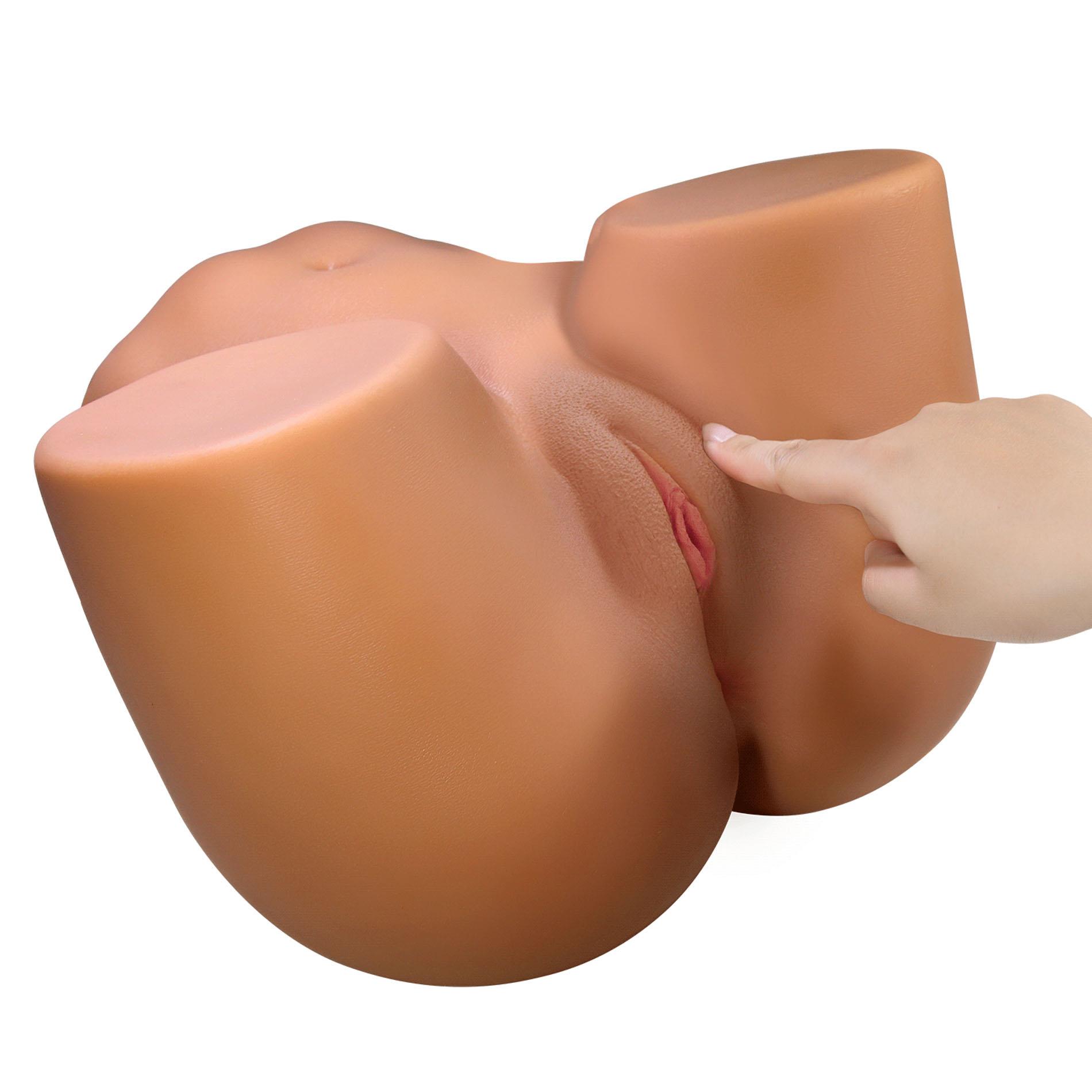 Реалистичный мастурбатор с вибрацией Crazy Bull Wendy Vagina & Anal (коричневый)