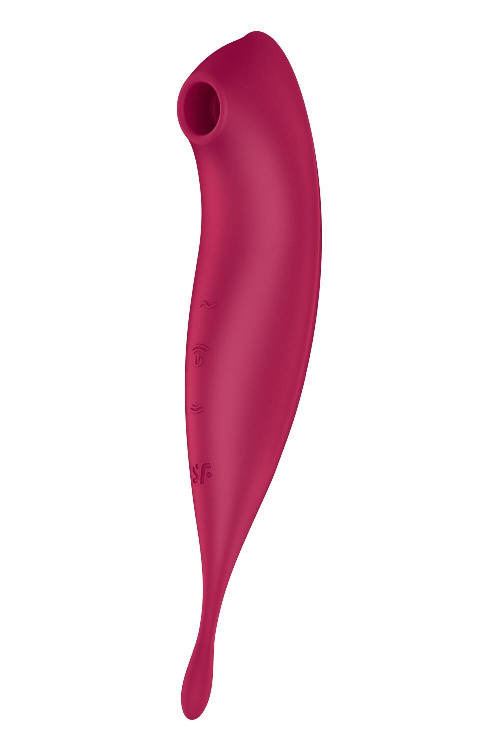 Bezdotykowy stymulator łechtaczki z wibracjami Satisfyer Twirling Pro+ (czerwony)