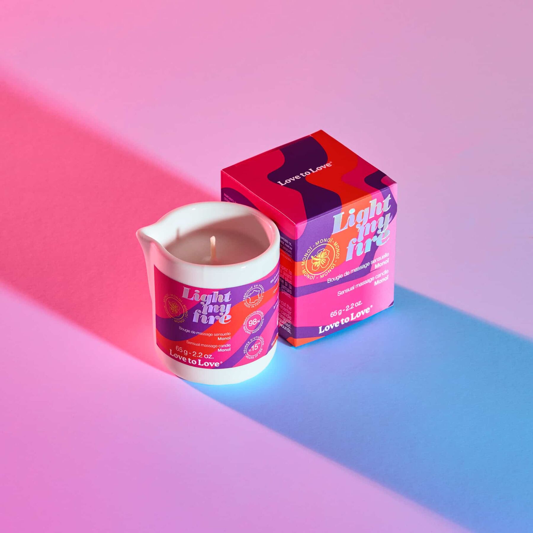 Массажная свеча Love To Love Light My Fire Monoi, 65 мл