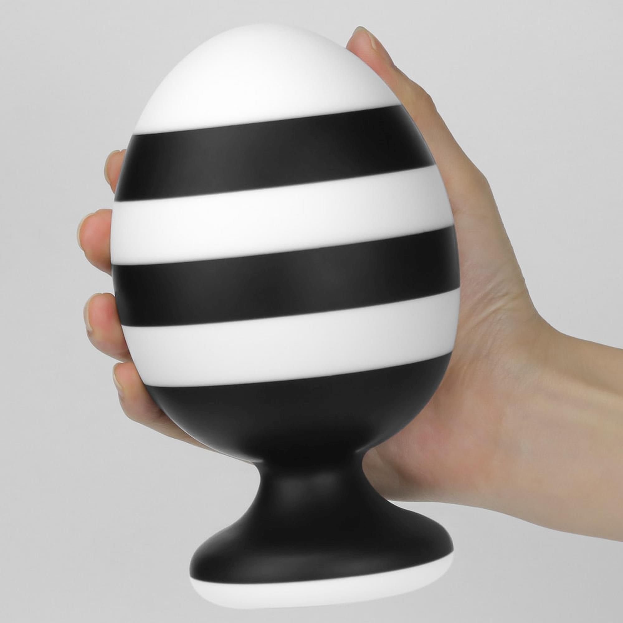 Korek analny LoveToy X-Missioner, 14 cm (czarny-biały)