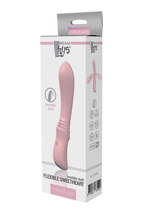 Вибратор для точки G Dream Toys Flexible Sweetheart, 18,5 см (светло-розовый)