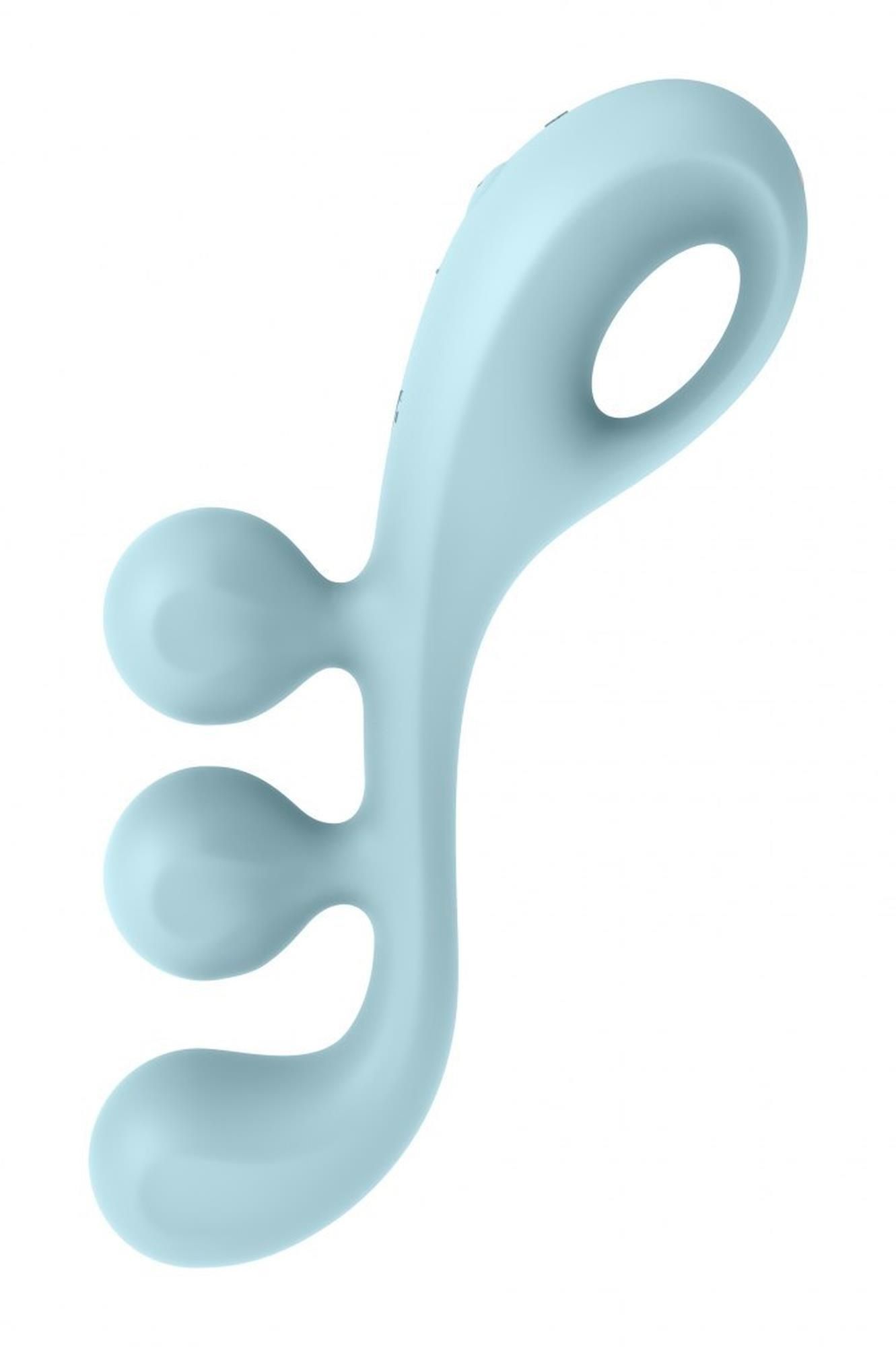 Вібратор для потрійної стимуляції Satisfyer Tri Ball 2, 20,5 см (блакитний)