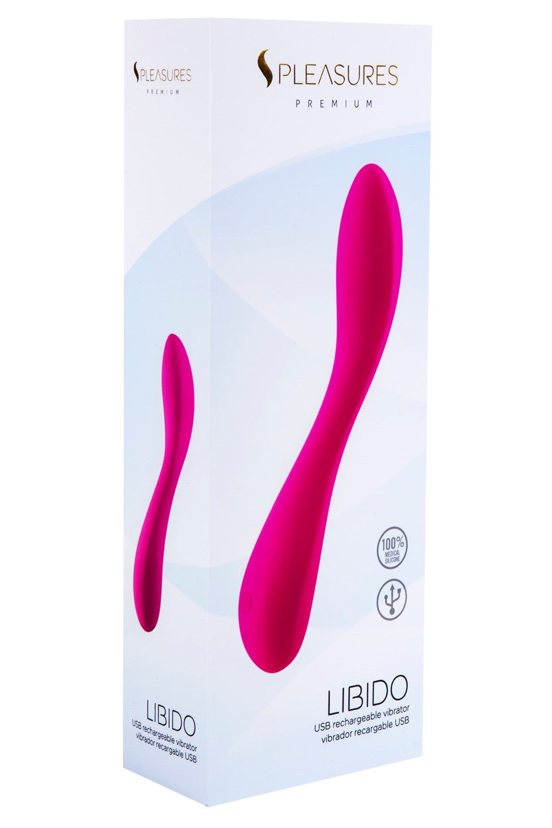 Вибратор Pleasures Premium Libido, 19,5 см (розовый)