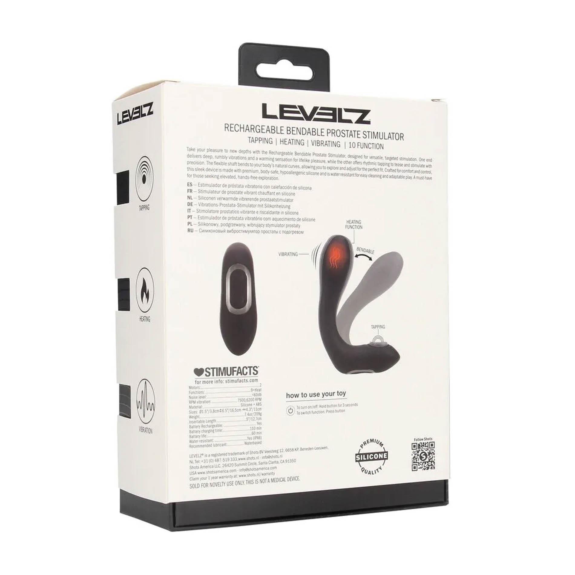 Shots Rechargeable Bendable Prostate Stimulator - Stymulator prostaty, Czarny