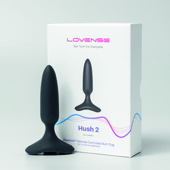 Korek analny Lovense Hush 2 XS, 12 cm (czarny)