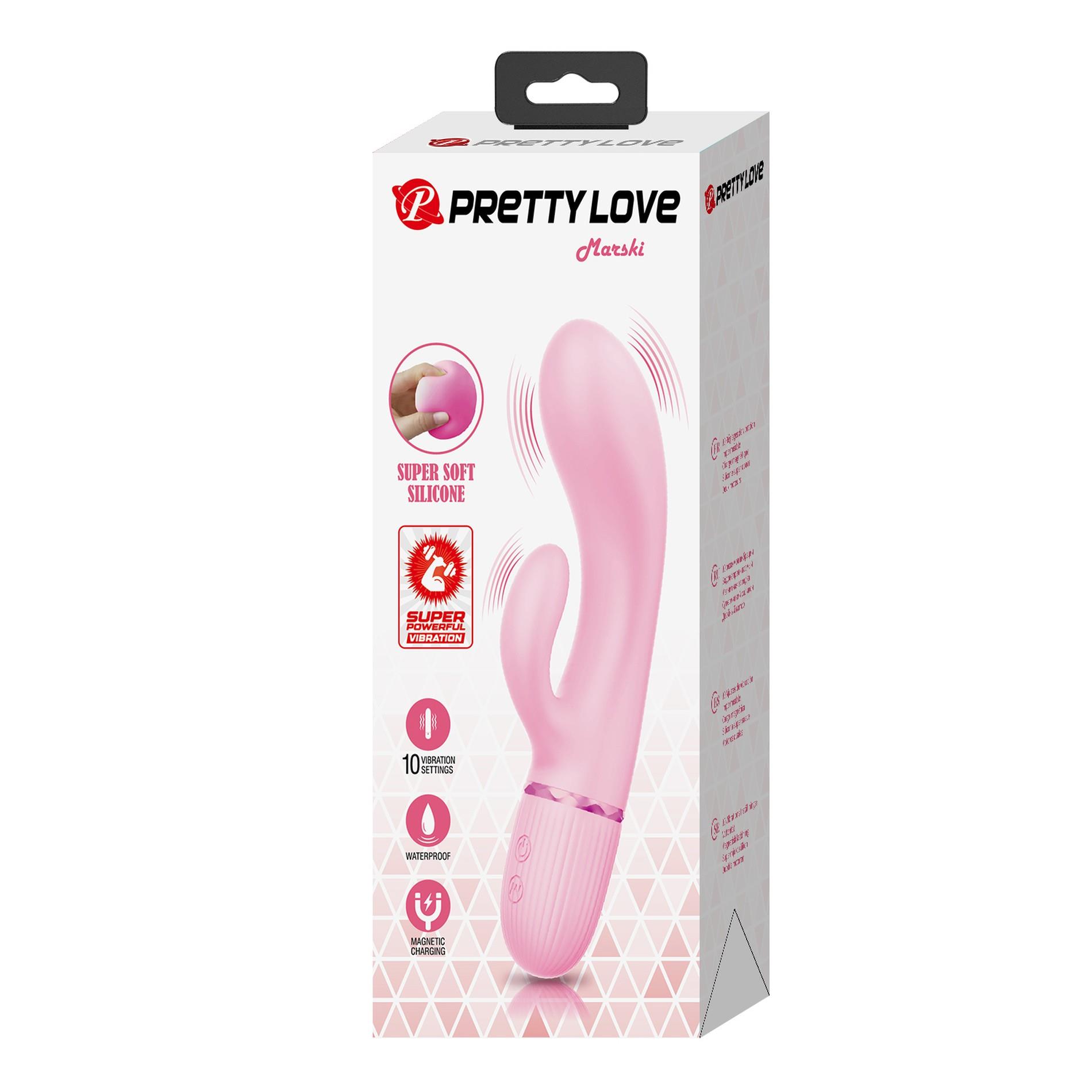 Вибратор-кролик Pretty Love Marski, 18 см (розовый)