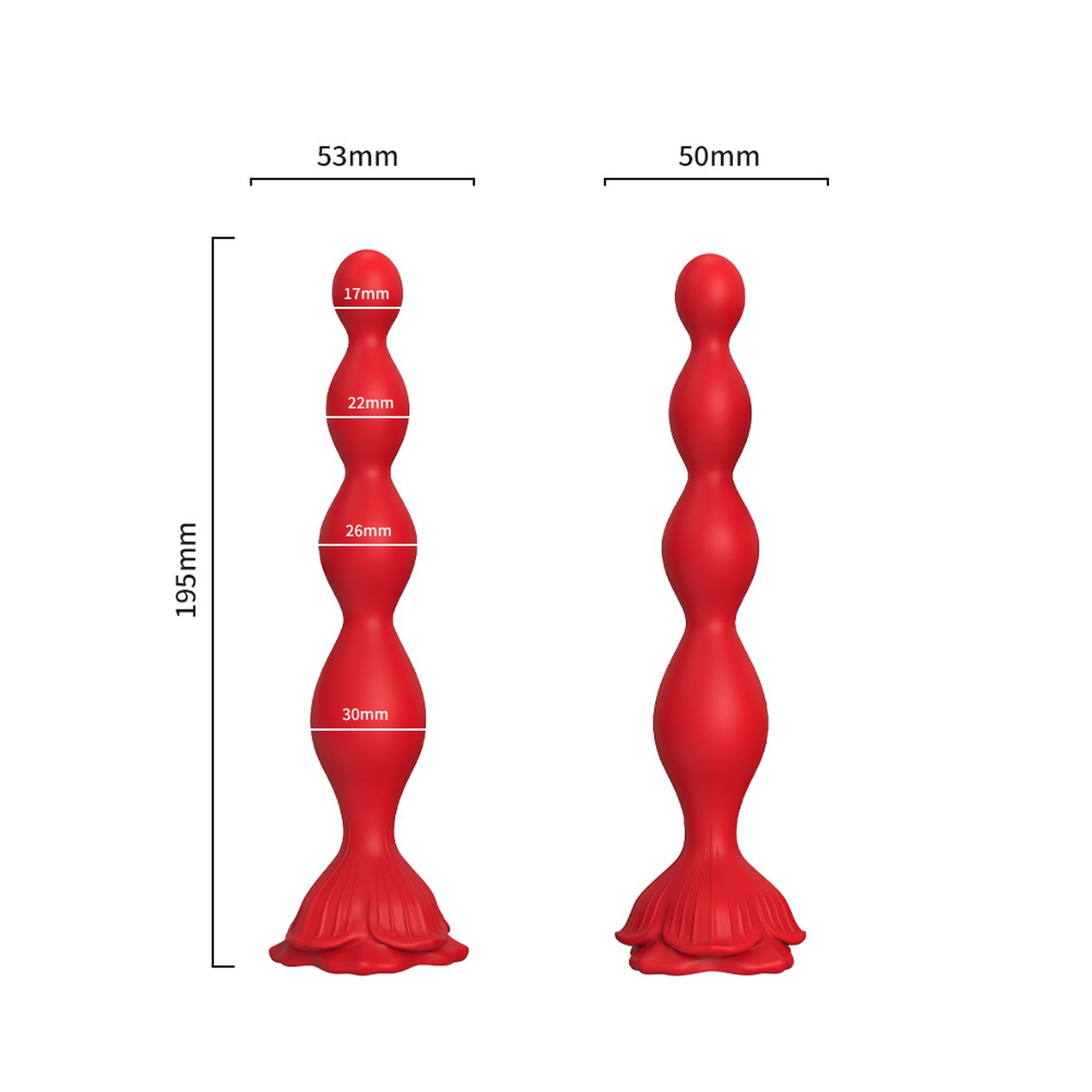 Анальна пробка Rosestick Red, 19.5 см (червоний)
