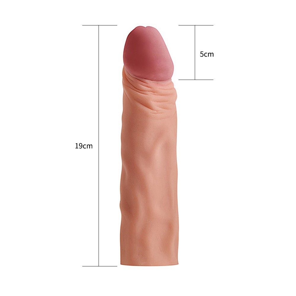 Насадка на пенис Lovetoy Pleasure X-Tender Series, 18,5 см (телесный)