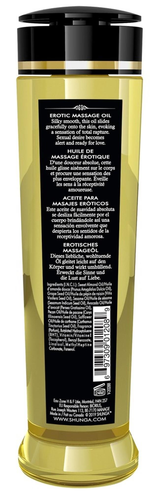 Массажное масло Shunga Erotic Massage Oil клубника с шампанским, 240 мл