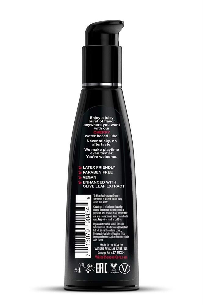 Лубрикант на водной основе Wicked Aqua cherry flavored, 120 мл