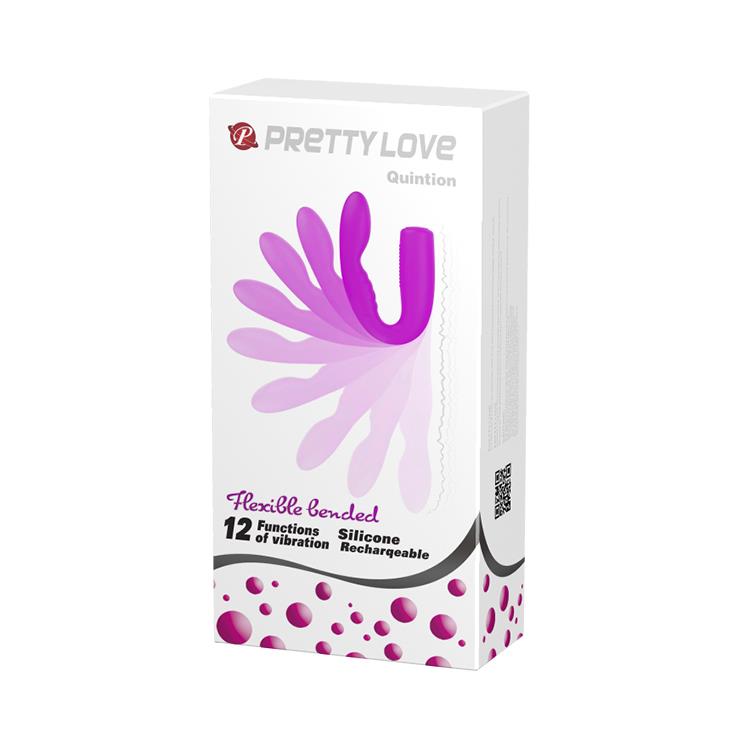 Вибратор Pretty Love Quintion, 14 см (фиолетовый)