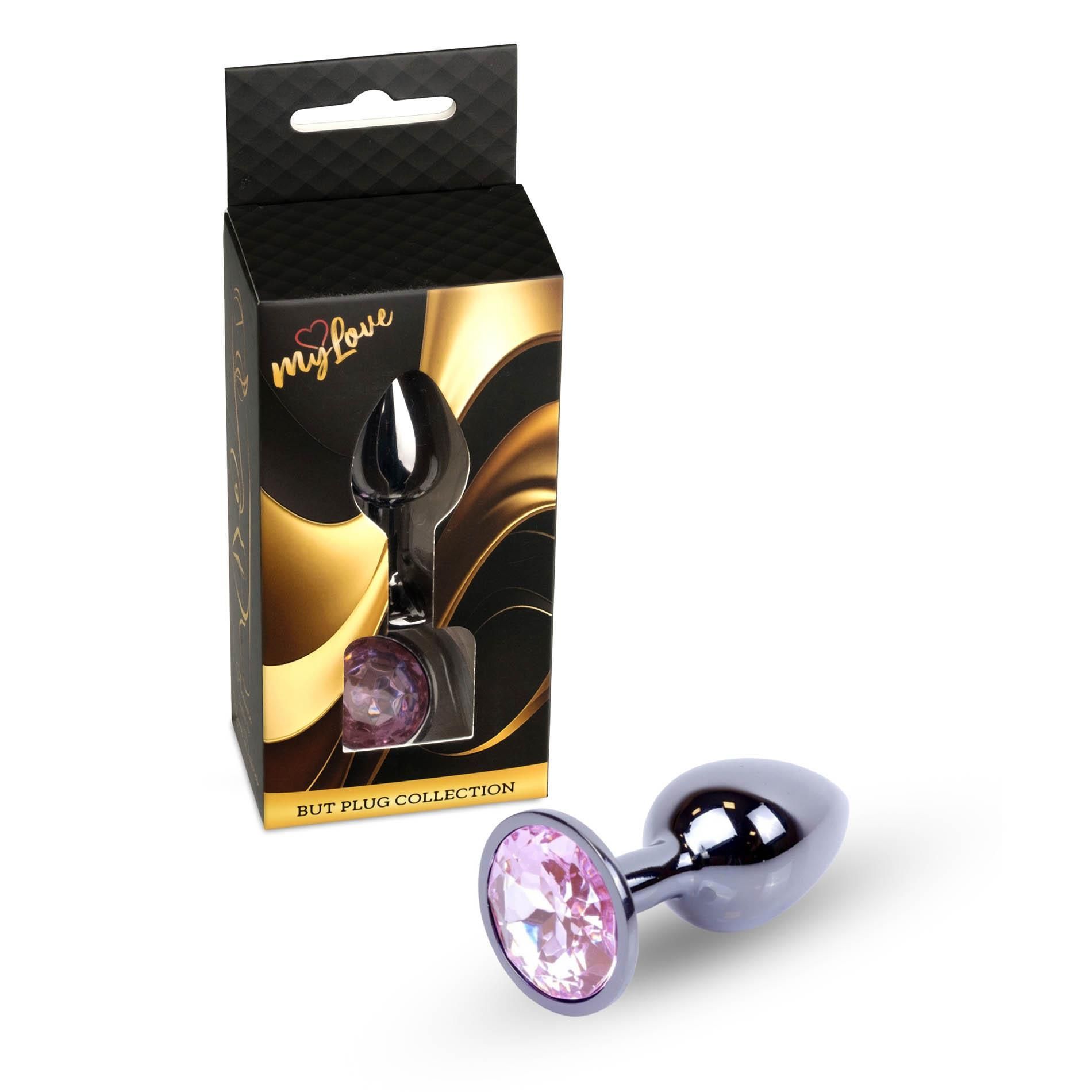 Korek analny MyLove Toys Jewelry Dark Silver Plug, 7 cm (jasnoróżowy)