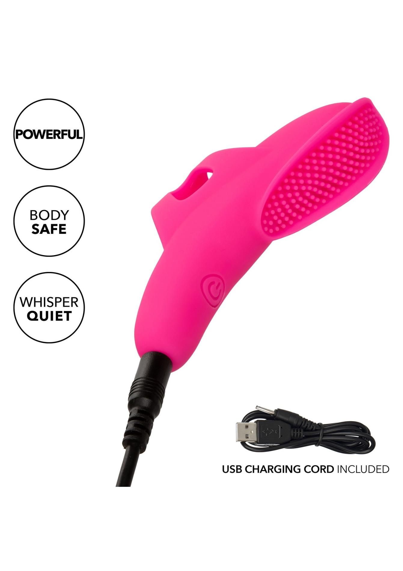 Вибратор на палец Neon Vibes The Pleasure Vibe, 9 см (розовый)