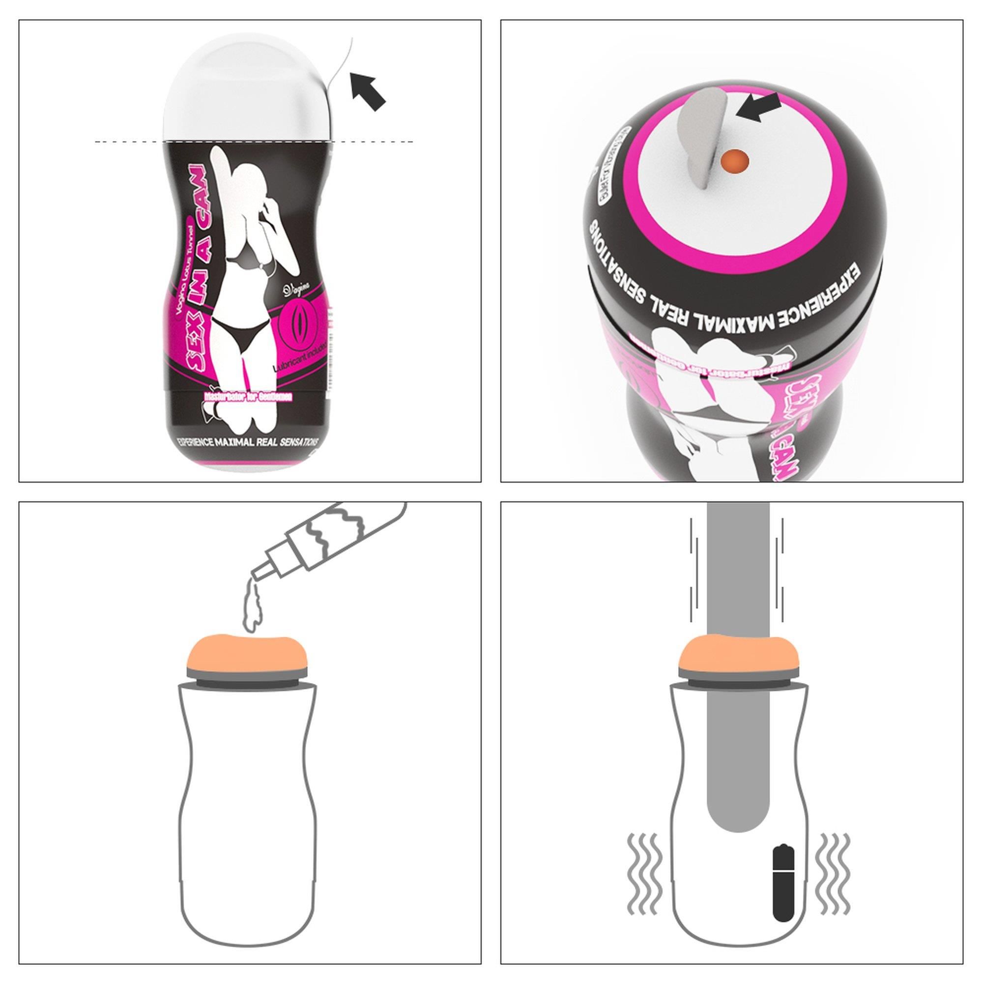 Мастурбатор з вібрацією LoveToy Sex In A Can (тілесний)