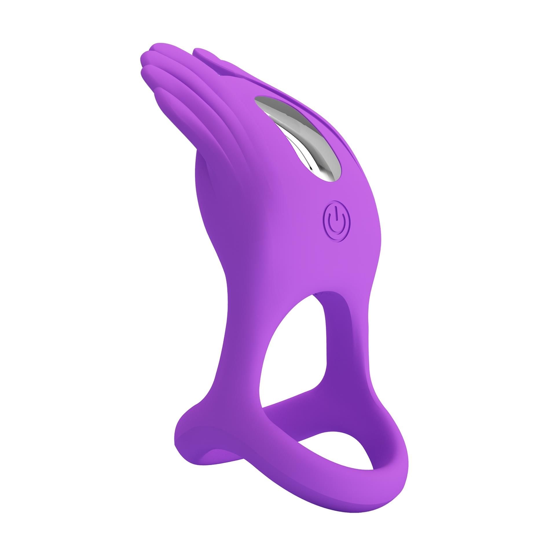 Виброкольцо Pretty Love Silas Vibrant Penis Ring, 9,5 см (фиолетовый)